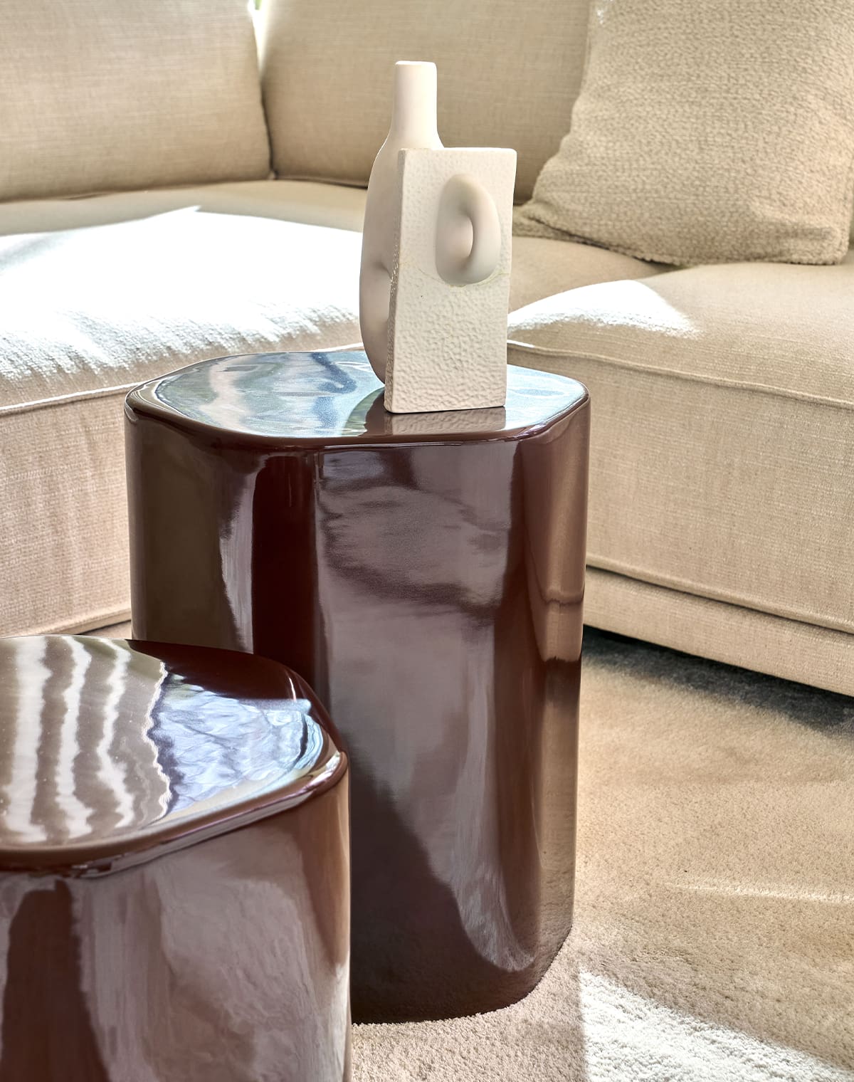 Rote Couchtische Detailbild
