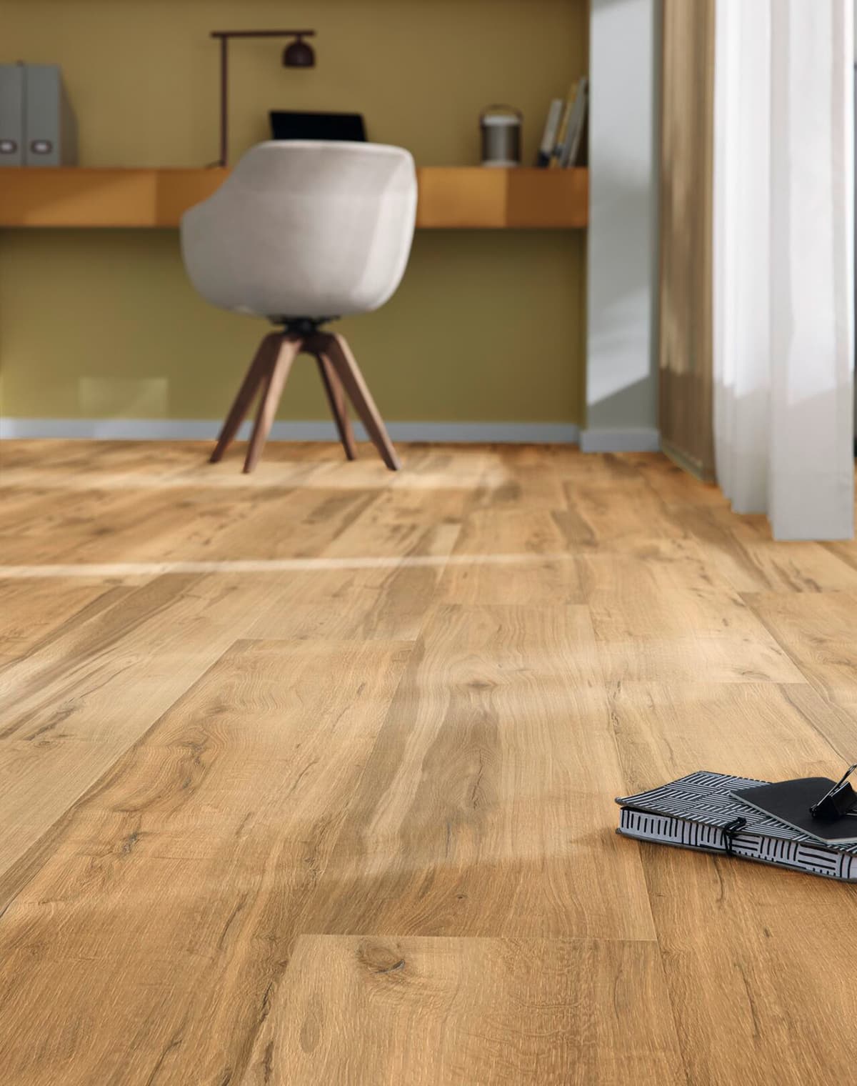 Vinylboden mit Holzoptik im Schlafzimmer