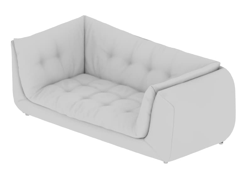 3D-Modell eines Sofas in weiß