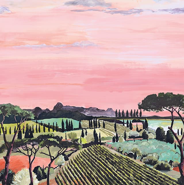 Aquarelle-Bild einer Landschaft