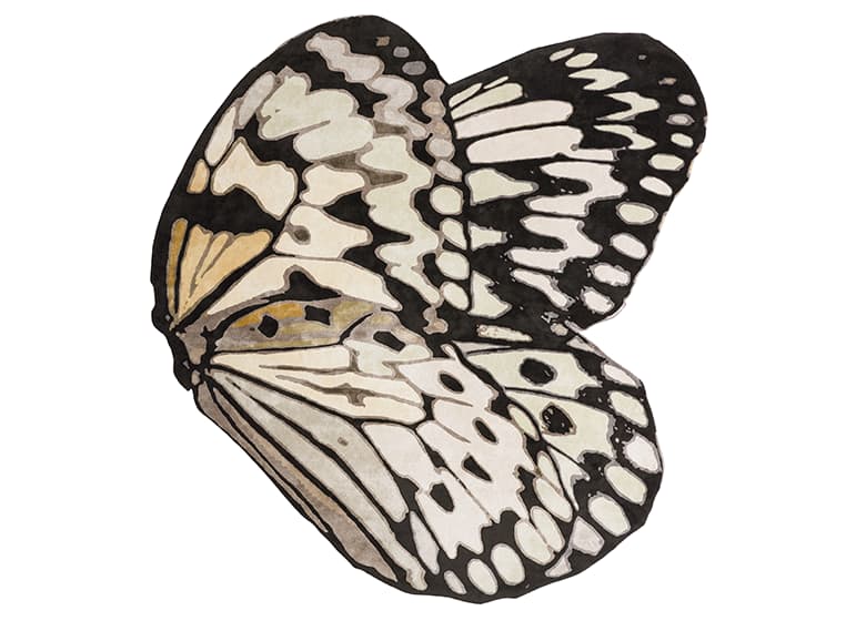Teppichdesign in dem Look von einem Schmetterling