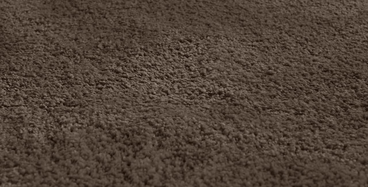 Dunkelbrauner Teppich Detailbild