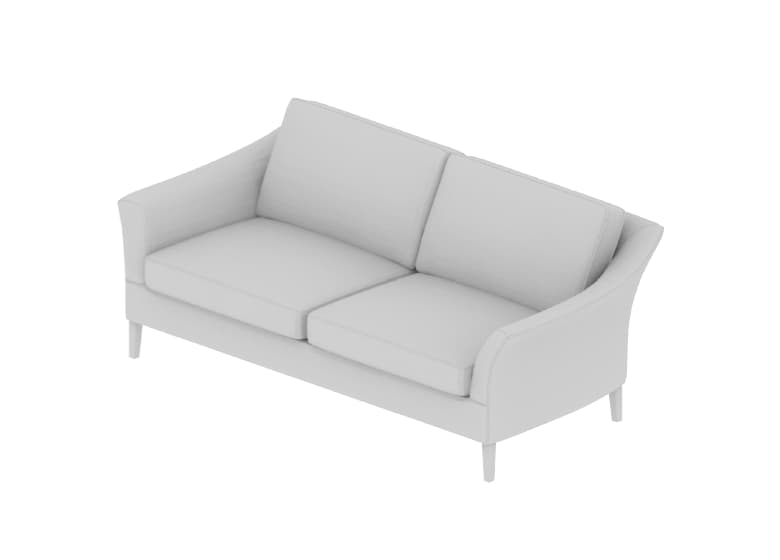 3D Modell eines weißen Sofas