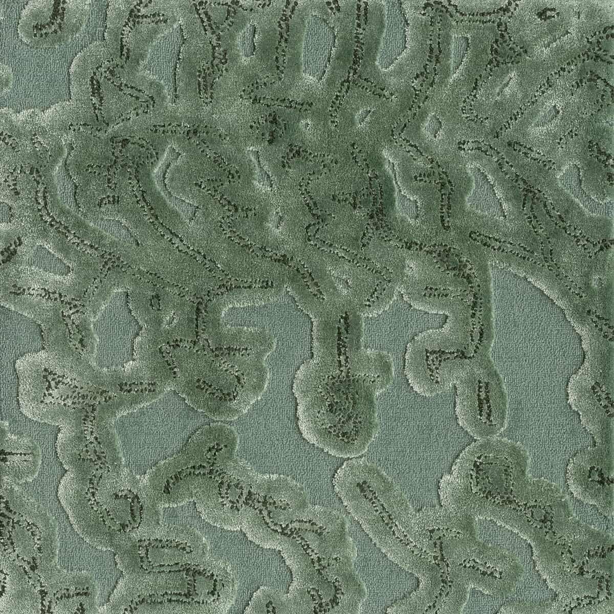 Türkisfarbiger Teppich Detailbild