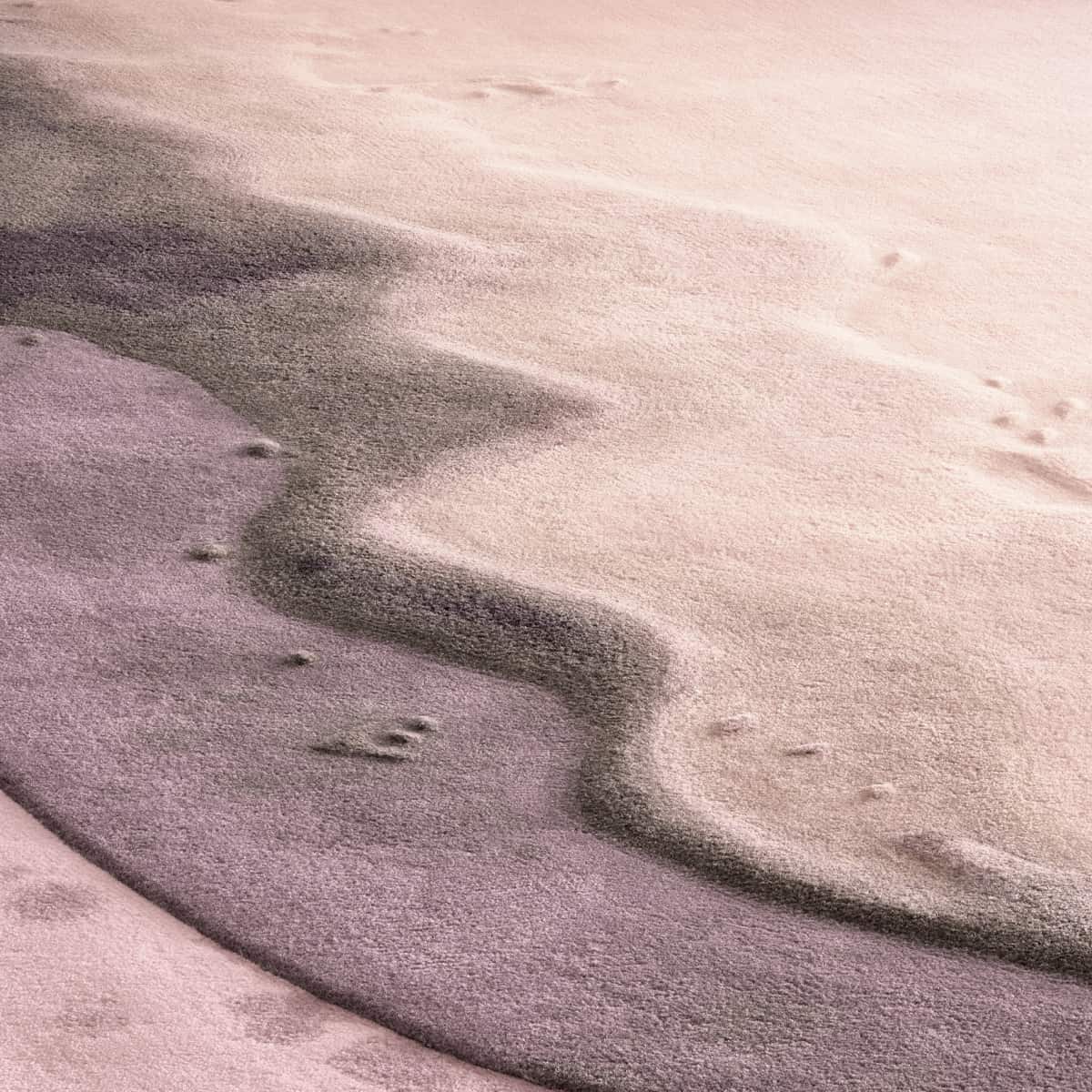 Rosafarbiert Teppich mit Verlauf Detailbild