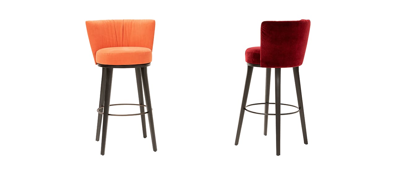 Barstuhl Polo Cocktail in orange und rot