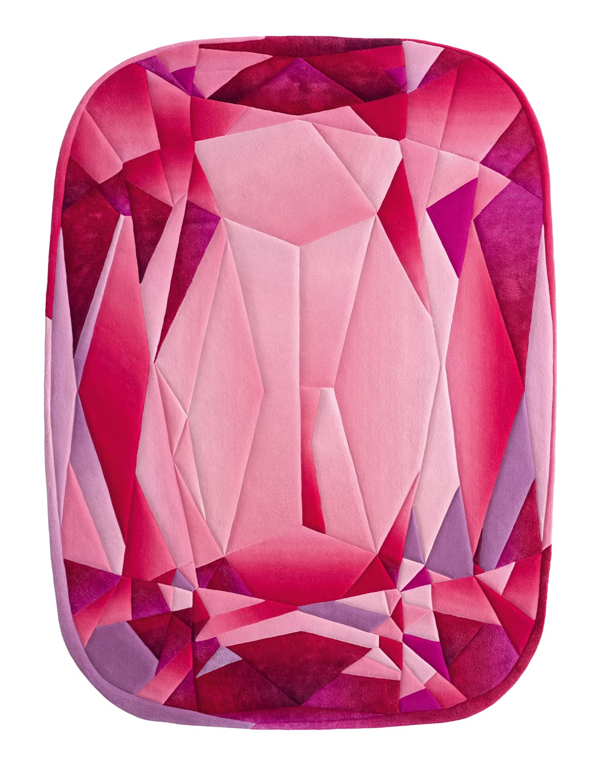 Pinker Teppich mit grafischen Muster