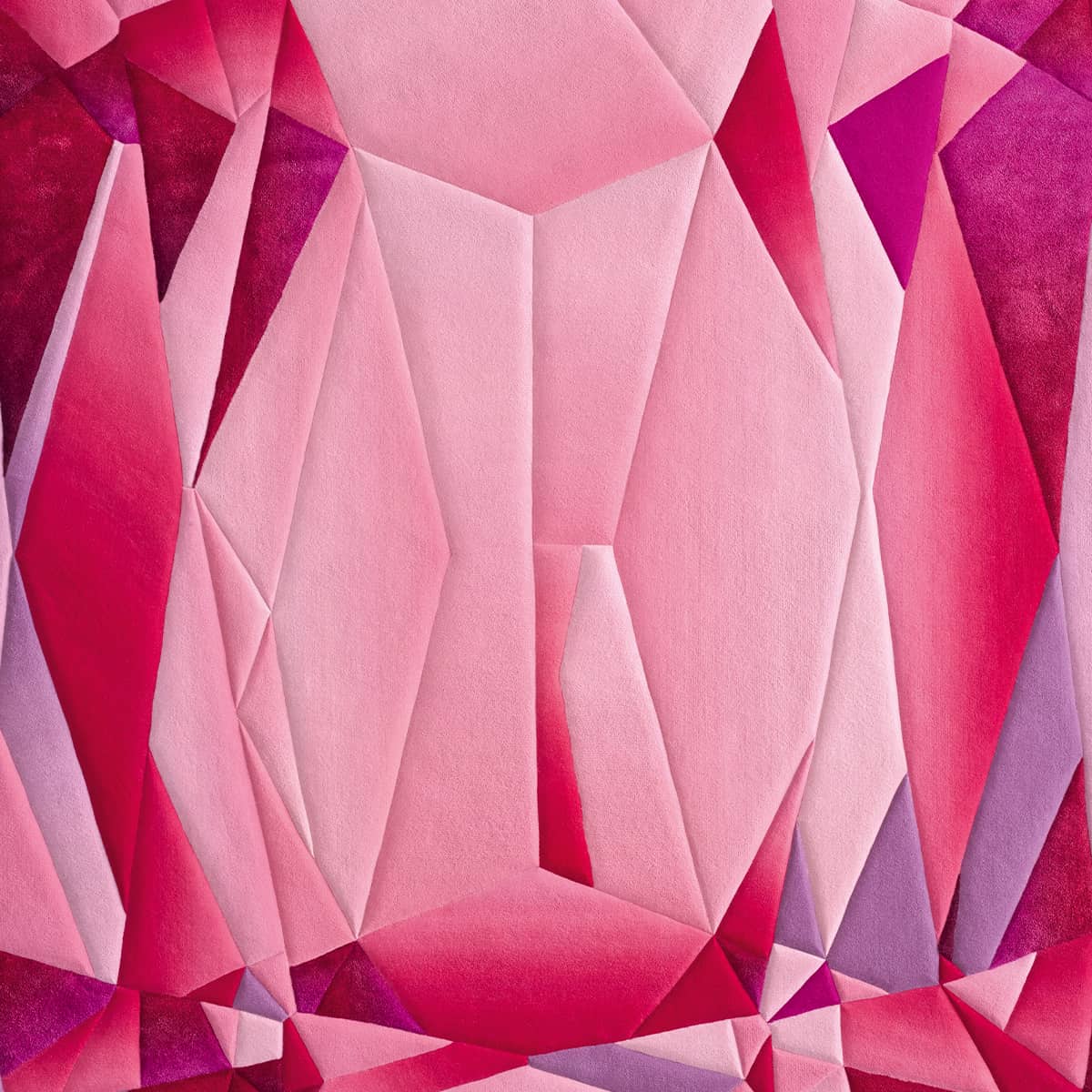 Pinker Teppich mit grafischen Muster
