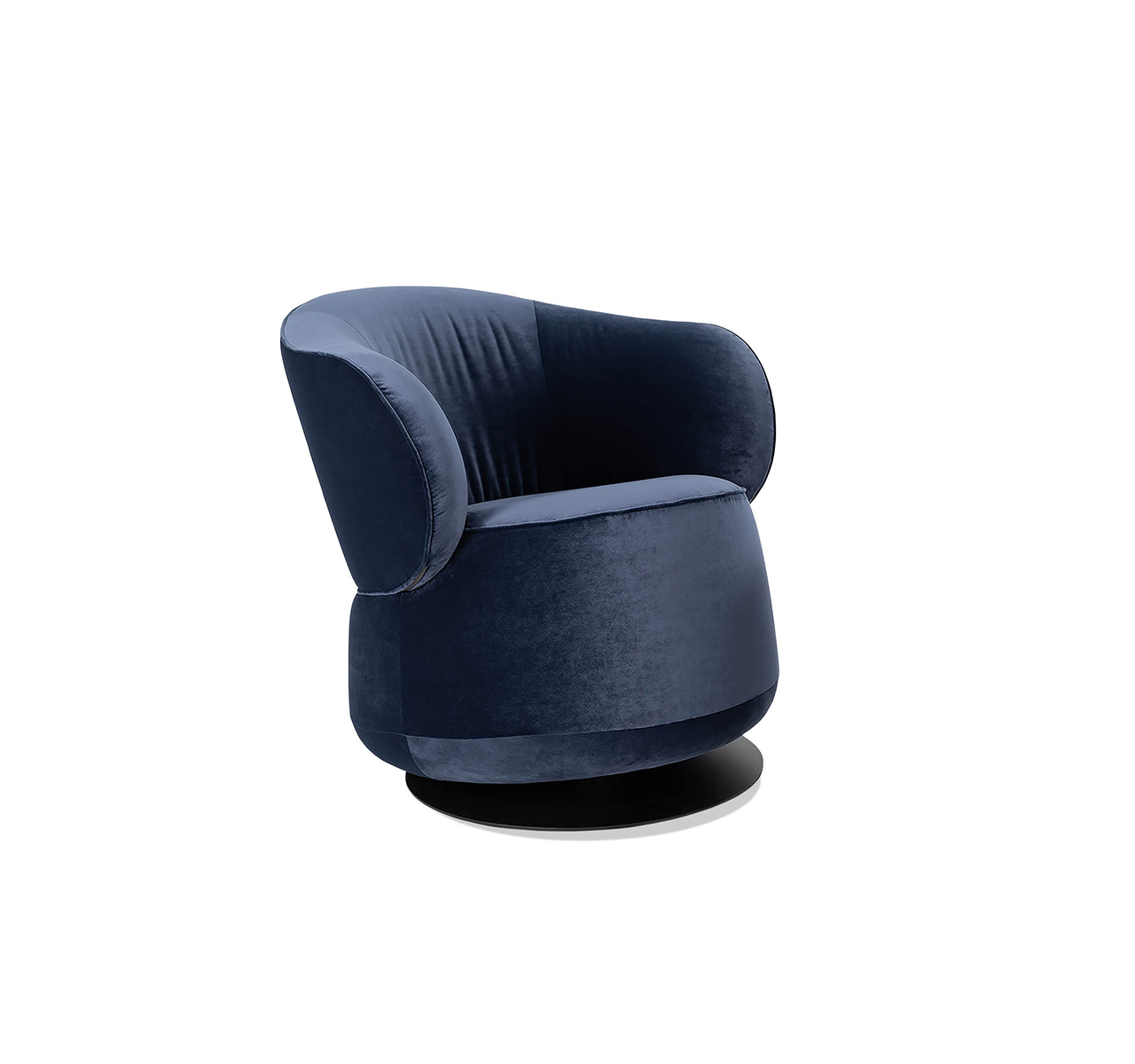 Blauer Sessel mit Swing-Funktion