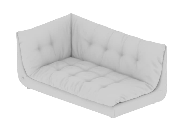 3D-Modell eines Abschlusselements eines Sofas in weiß