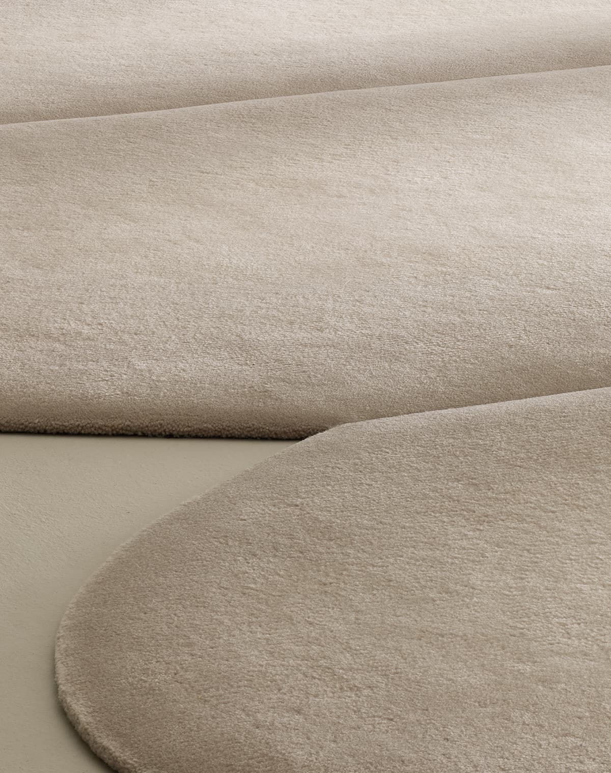Nahaufnahem Teppich Barocca in beige