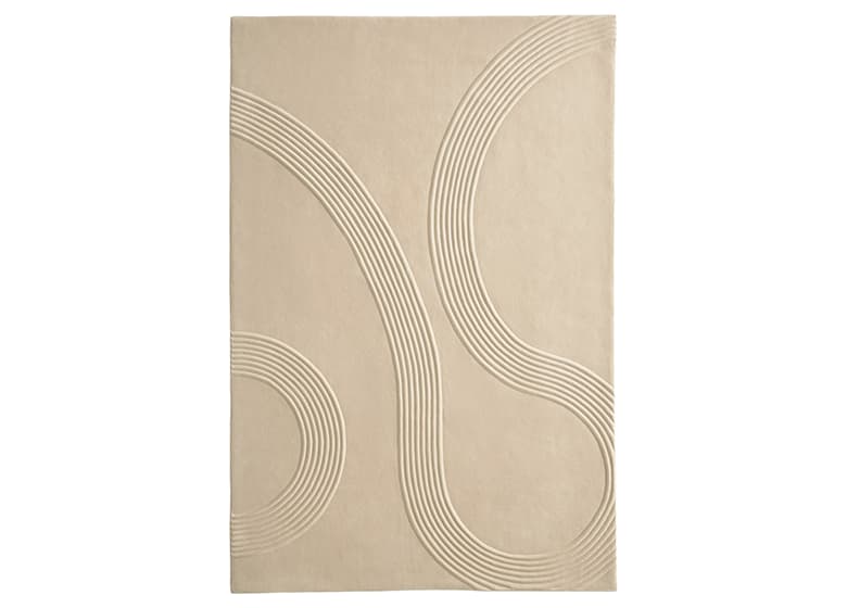 viereckiges Teppichdesign in beige